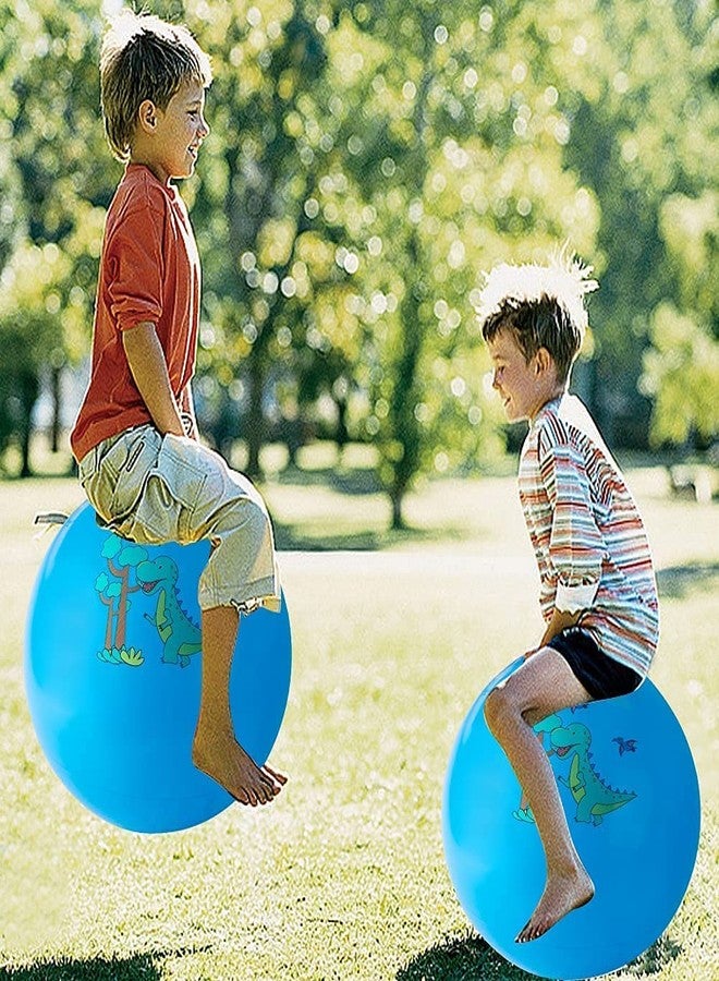 Styxon كرة القفز الفضائية القابلة للنفخ من ستيكسون، لعبة يوجا خارجية للأطفال، كرة قفز كلاسيكية بمقبض، لعبة ركوب للأطفال (40 سم)، متعددة الألوان - Image 4